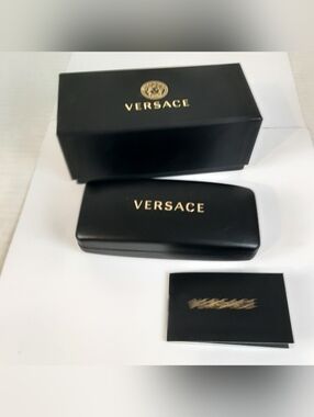 Versace Black Eyeglass Case And Box No Glasses